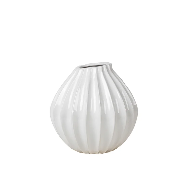 Wide Vase, Ø 25 x H 25 cm, ivory by Broste Copenhagen