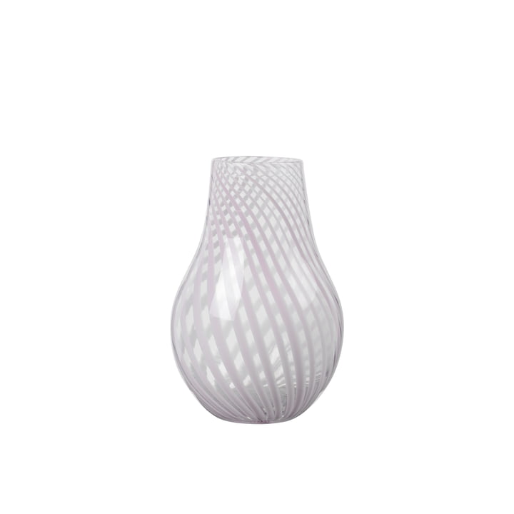 Ada Crossstripe Vase, h 22,5 cm, lavender grey from Broste Copenhagen