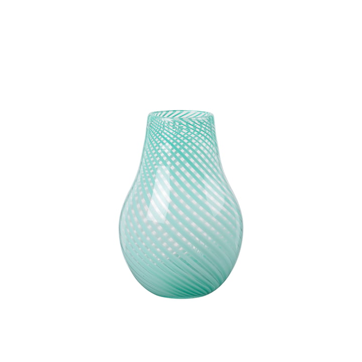 Ada Crossstripe Vase, h 22,5 cm, light turquise from Broste Copenhagen