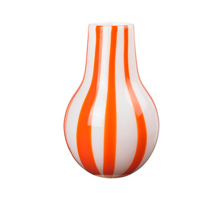 Ada Stripe Vase, H 37 cm, pumpkin orange from Broste Copenhagen