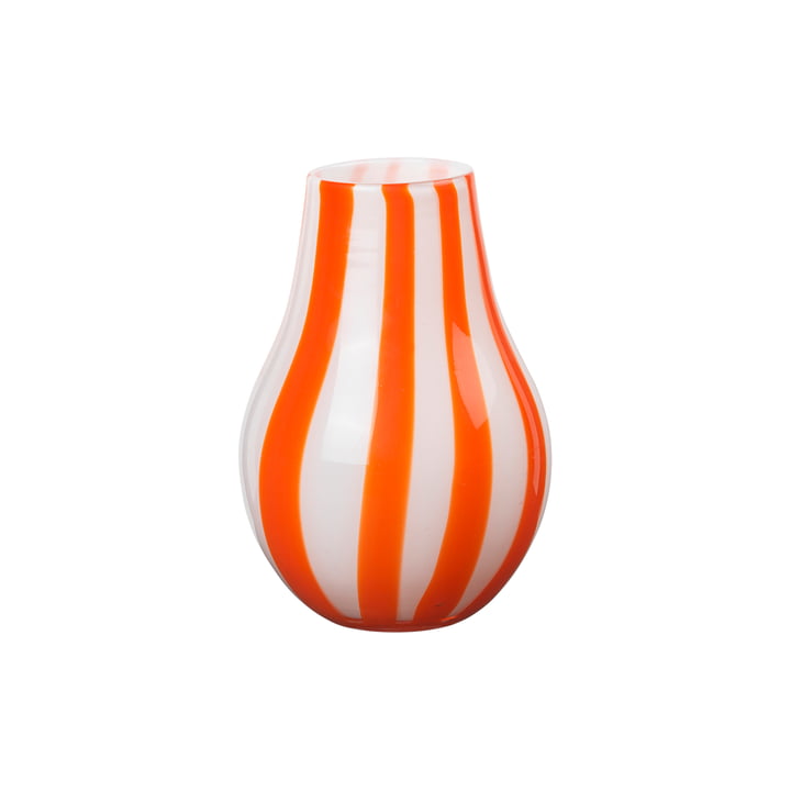 Ada Stripe Vase, h 22,5 cm, pumpkin orange from Broste Copenhagen
