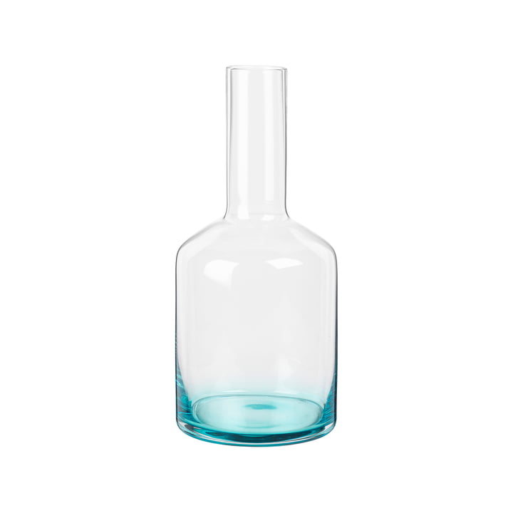 Hue Carafe 110 cl, clear / turquise from Broste Copenhagen