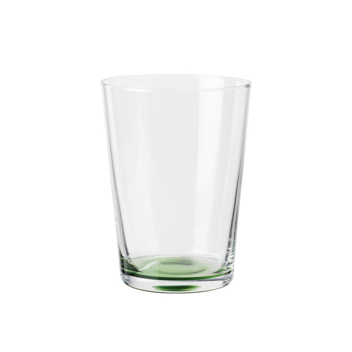 Hue Drinking glass 30 cl, clear / olive green from Broste Copenhagen