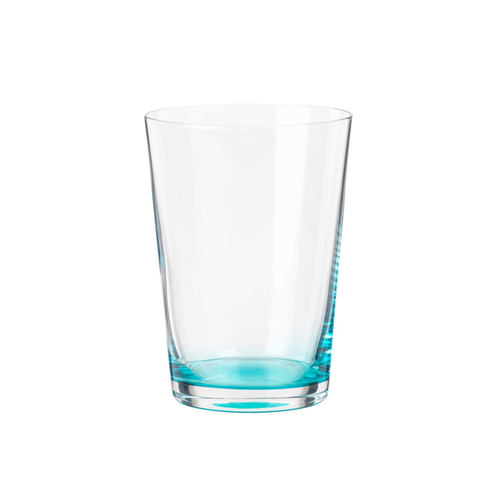 Hue Drinking glass 30 cl, clear / turquise from Broste Copenhagen