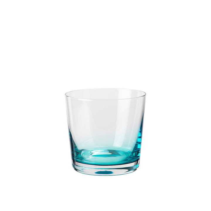 Hue Drinking glass 15 cl, clear / turquise from Broste Copenhagen