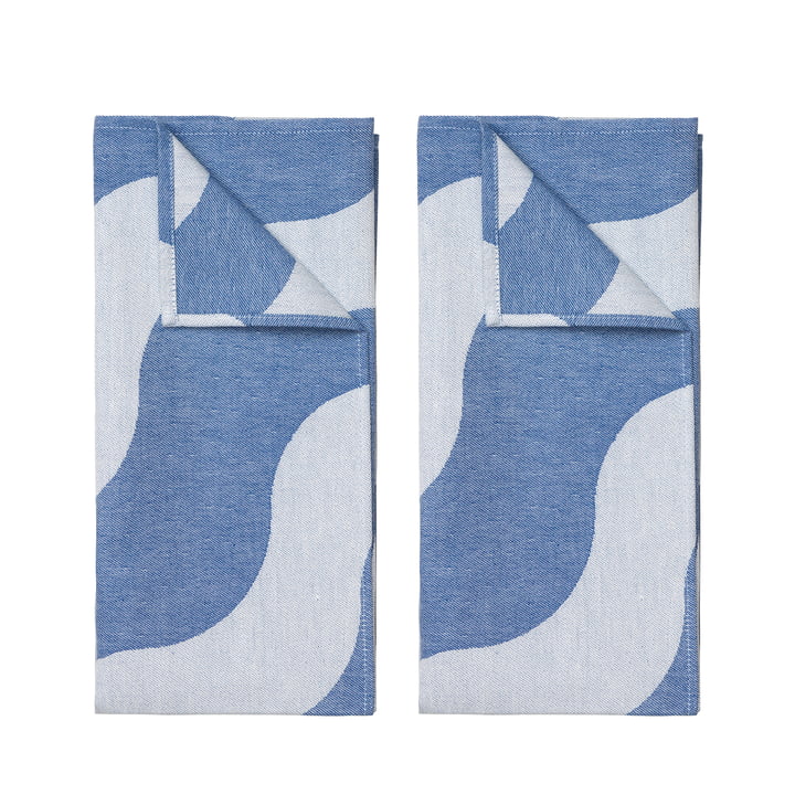 Tide Tea towel, lavender grey (set of 2) by Broste Copenhagen