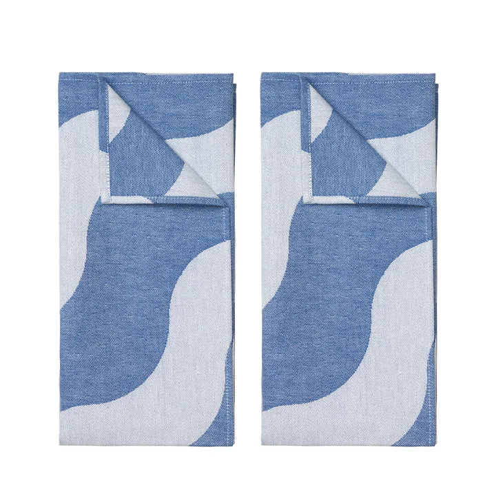 Tide Tea towel, lavender grey (set of 2) by Broste Copenhagen