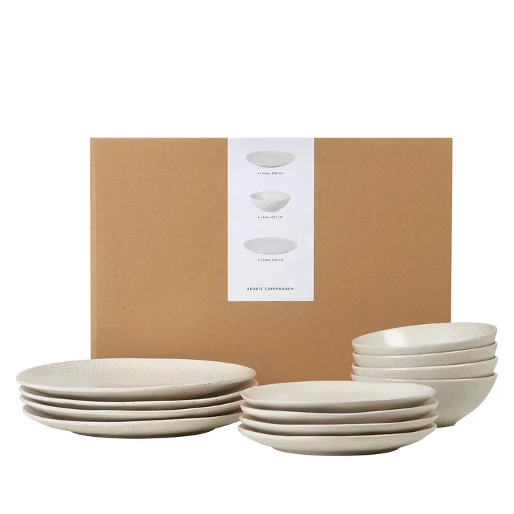 Nordic Vanilla Dinner set, beige from Broste Copenhagen