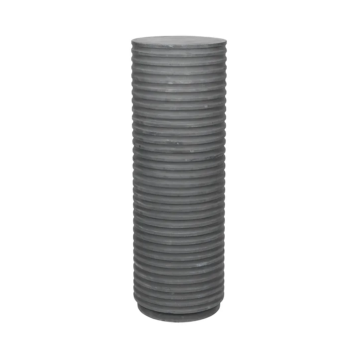Rillo Podium, Ø 36 x 106 cm, charcoal from Broste Copenhagen