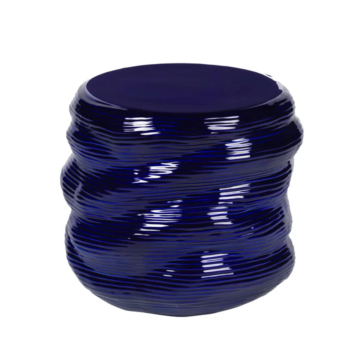 Earthernware Side table, Ø 44 x 42 cm, astral aura dark blue by Broste Copenhagen