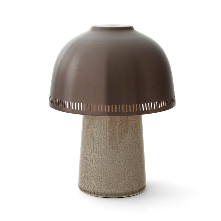Raku Battery lamp, beige grey / bronzed from & Tradition