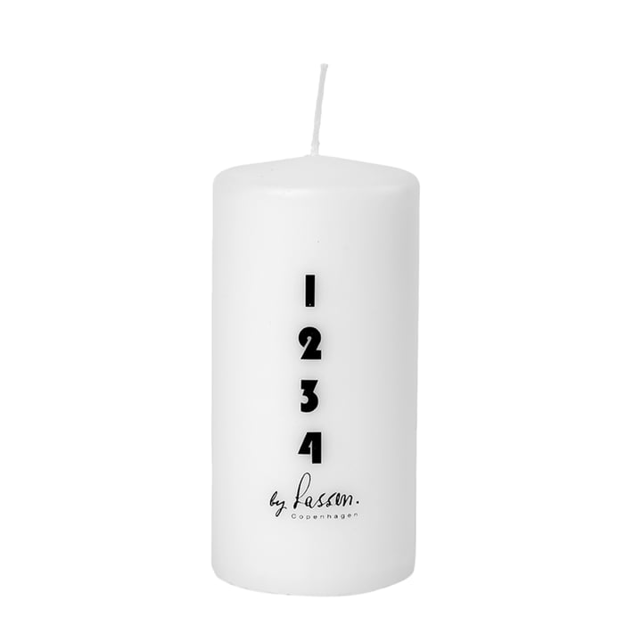 Advent light, Ø 6 x H 12 cm, white from by Lassen