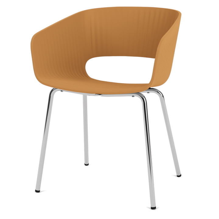 Marée 401 Dining Chair from Montana in the finish chrome / amber