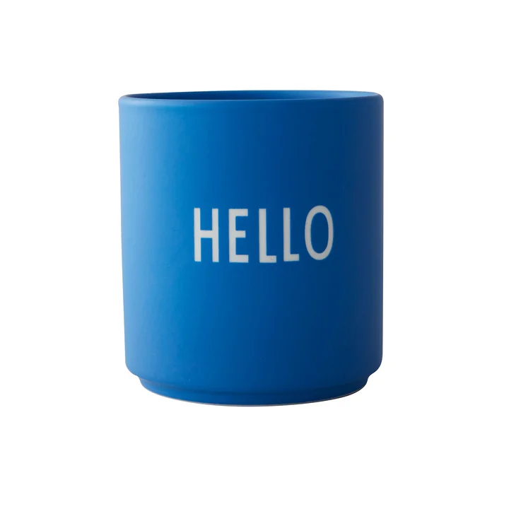 AJ Favourite Porcelain mug, Hello / cobalt blue by Design Letters