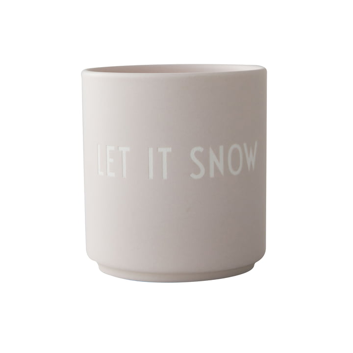 AJ Favourite Porcelain mug, Let it snow / gray from Design Letters