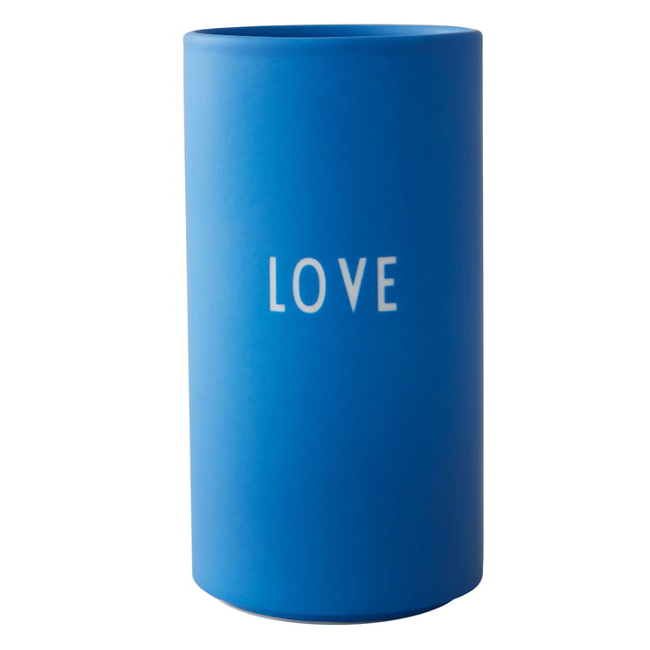 AJ Favourite Porcelain vase, Love / cobalt blue from Design Letters