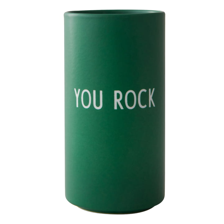 AJ Favourite Porcelain vase, You Rock / grass green from Design Letters