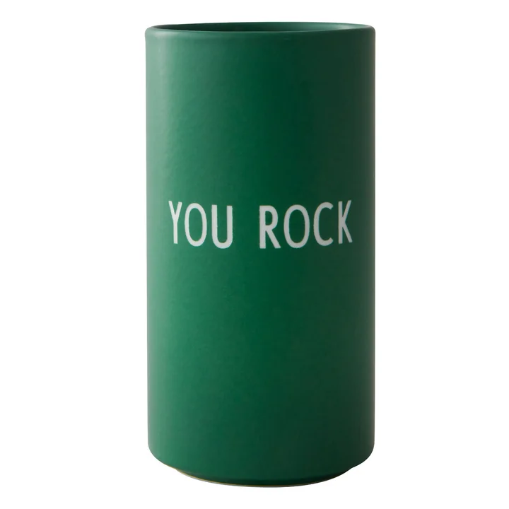 AJ Favourite Porcelain vase, You Rock / grass green from Design Letters