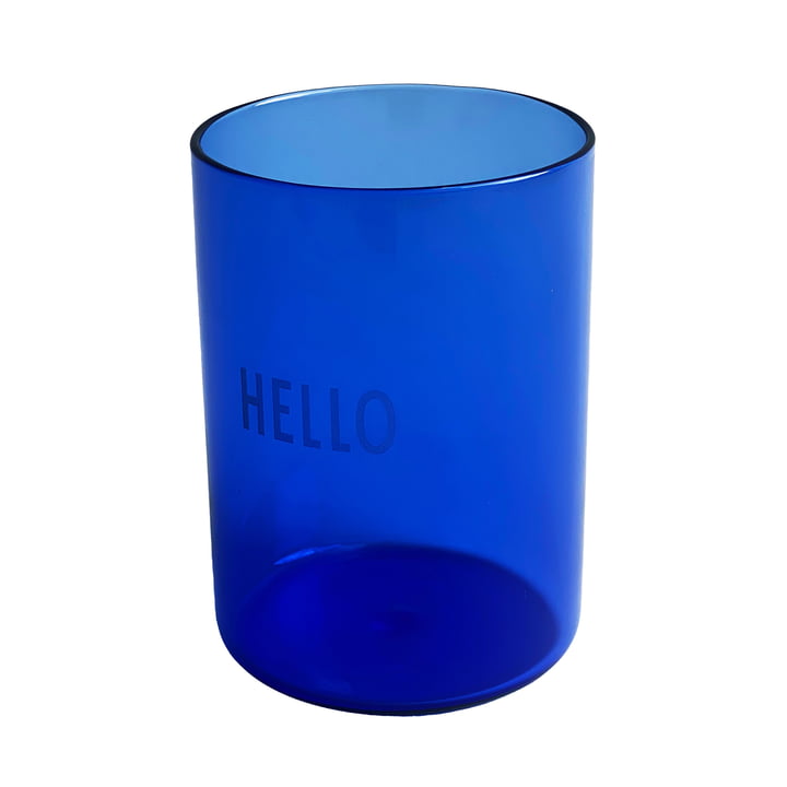 AJ Favourite drinking glass, Hello / blue from Design Letters