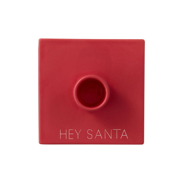 Tell your Christmas Story Candlestick, Hey Santa / red from Design Letters
