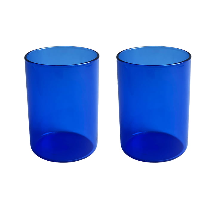 The Mute Favourite Drinking glass, blue (set of 2) from Design Letters