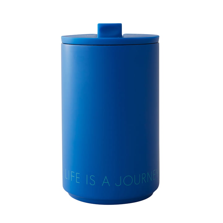 Thermo Cup 0.35 l, Life Is A Journey Take Me Along / cobalt blue from Design Letters
