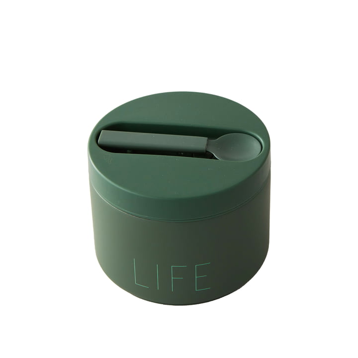 Travel Life Thermo Lunch Box small, Life / myrtle green from Design Letters