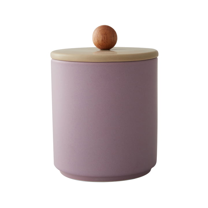 Treasure Storage box, Ø 8 x 11 cm, lavender / beige by Design Letters
