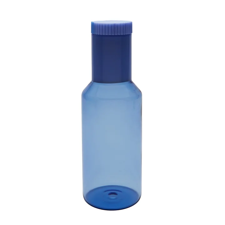 Tube Glass carafe, 1 l, blue / milky blue from Design Letters