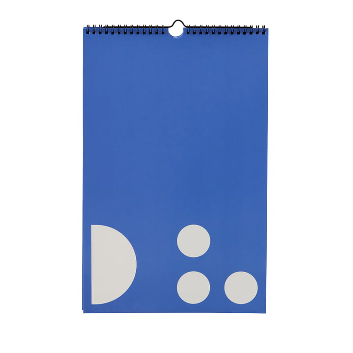 Wall calendar, monthly planner, cobalt blue from Design Letters