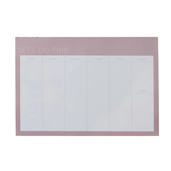 Weekly Planner A4, lavender (Language: English) by Design Letters