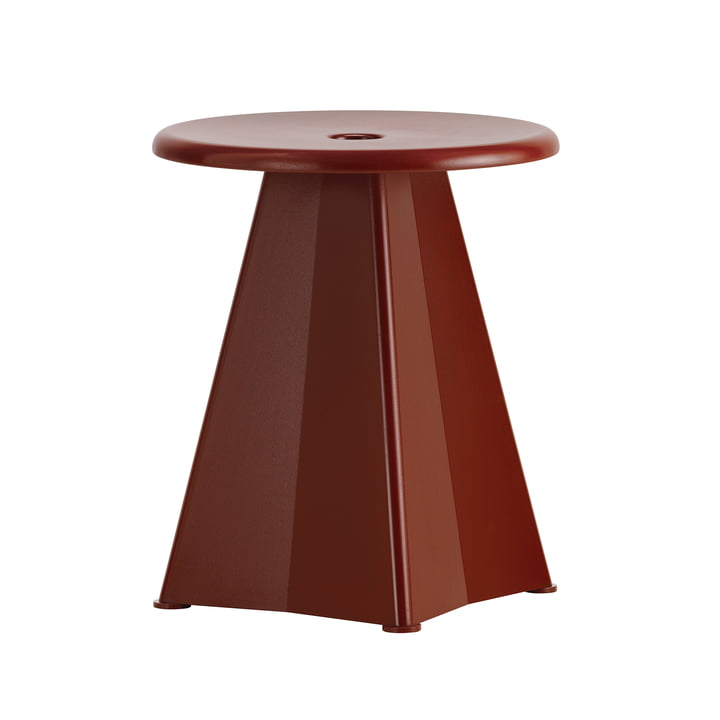 Tabouret Métallique Stool from Vitra in the version japanese red