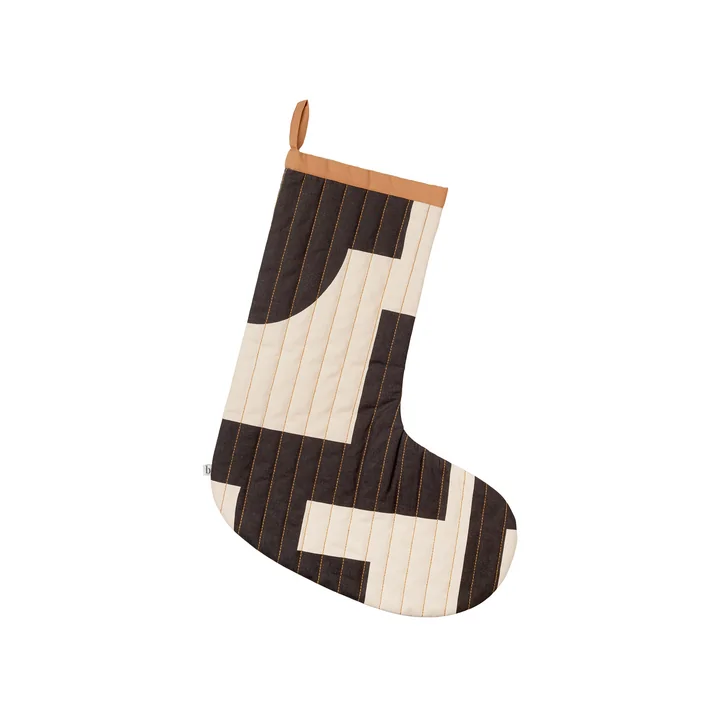 Karla Christmas stocking, turkish coffee black (set of 2) by Broste Copenhagen