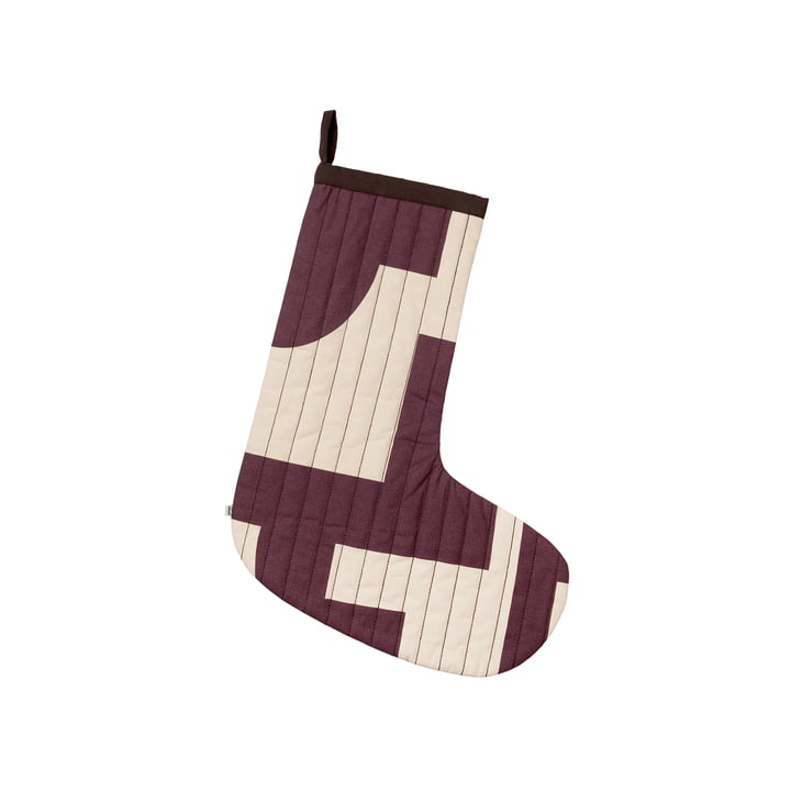 Karla Christmas stocking, decadent chocolate (set of 2) by Broste Copenhagen