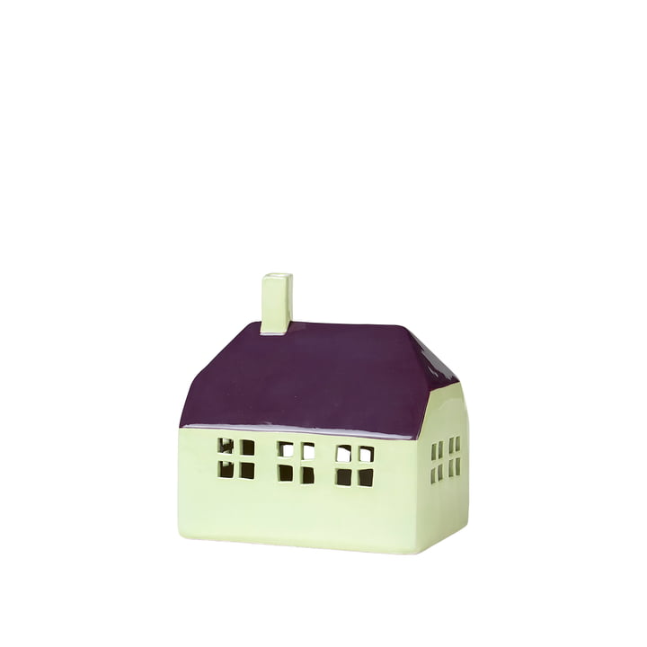 Bo Deco house, light green / blackberry purple from Broste Copenhagen