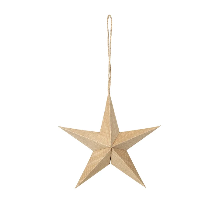 Broste Copenhagen - Christmas Venice star pendant, Ø 15 cm, natural