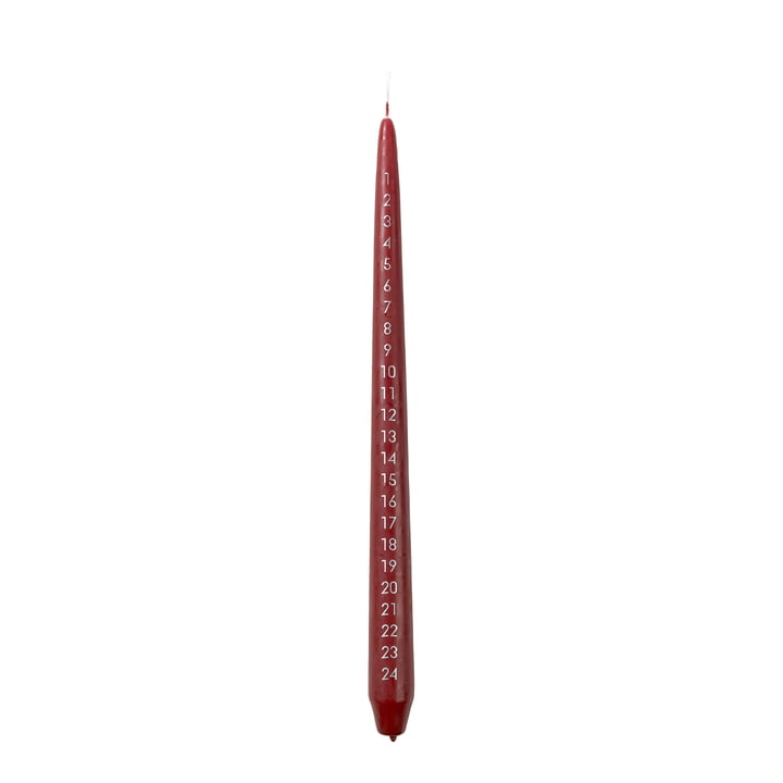 Taper Advent candle, madder brown / silver from Broste Copenhagen