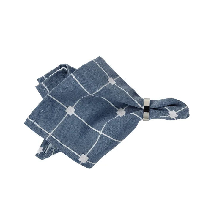 Tila Fabric napkin, maritime blue / off-white from Broste Copenhagen