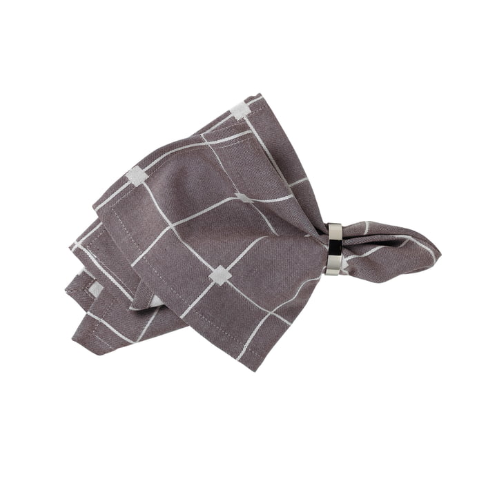 Tila Fabric napkin, decadent chocolate / off-white from Broste Copenhagen