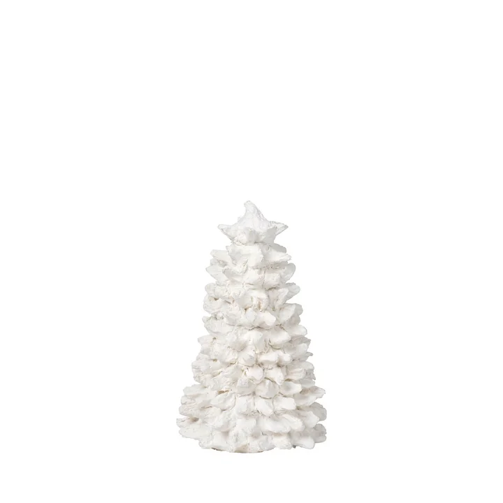 Pulp Deco fir tree, h 16 cm, white from Broste Copenhagen