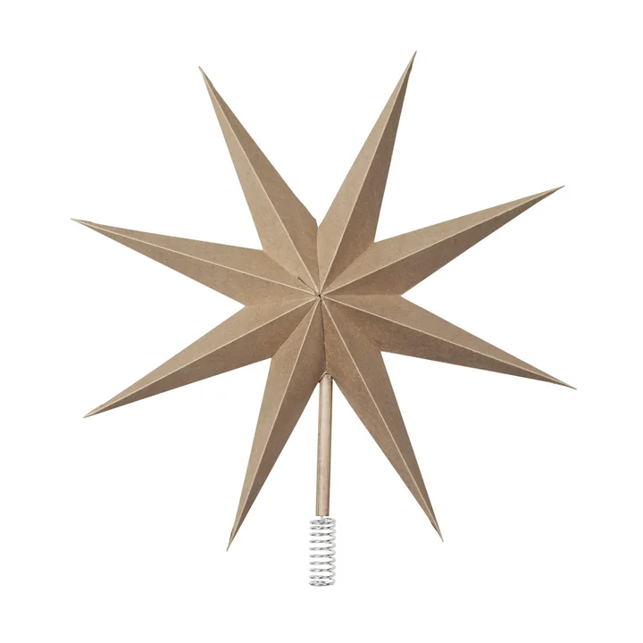 Top Star Christmas tree top, Ø 30 cm, natural brown from Broste Copenhagen