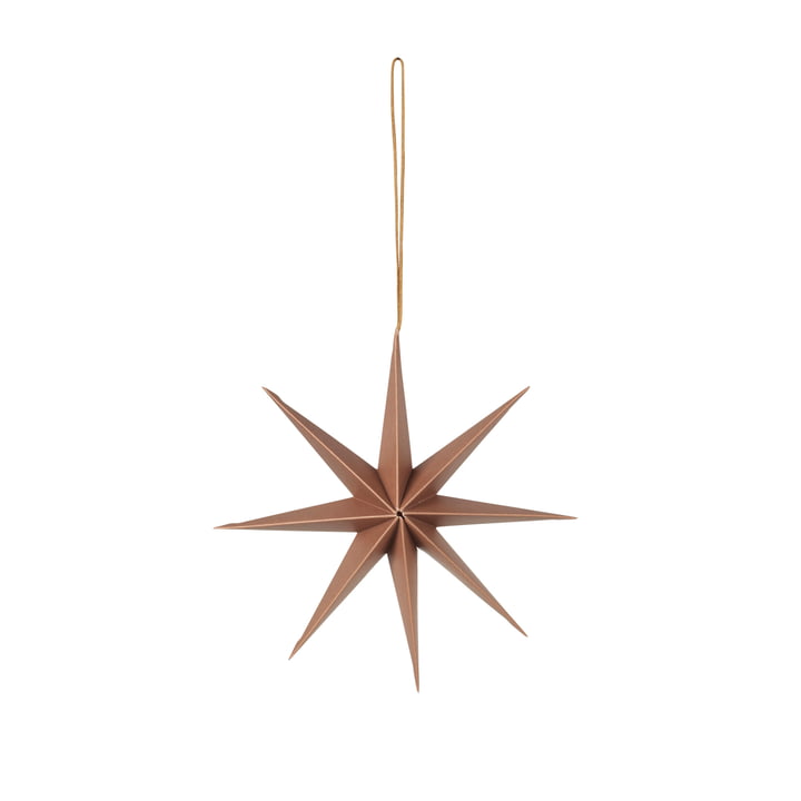 Broste Copenhagen - Christmas Star Decorative pendant, Ø 15 cm, indian tan