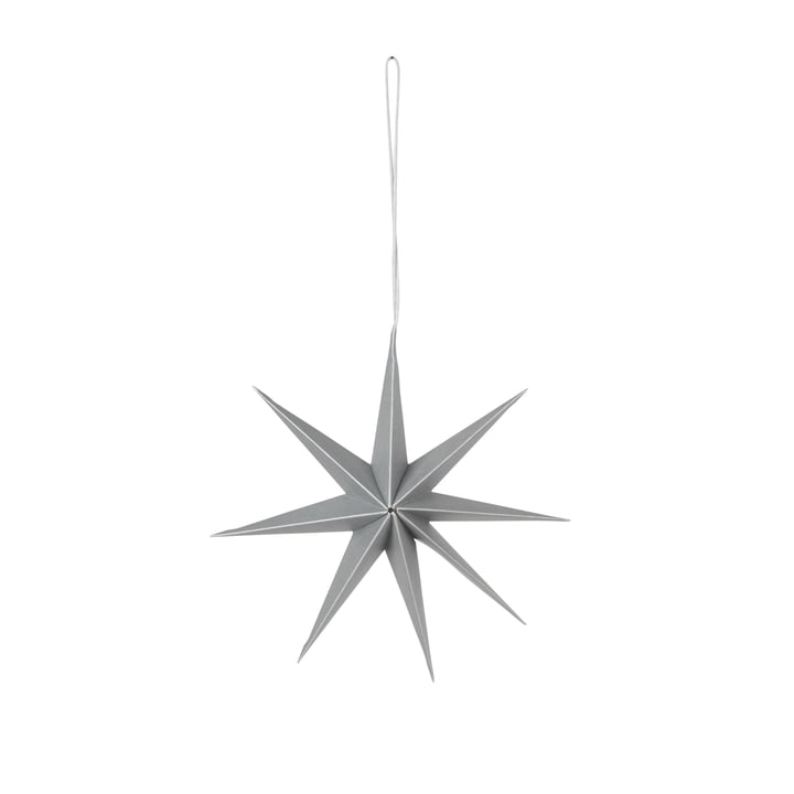 Broste Copenhagen - Christmas Star Decorative pendant, Ø 15 cm, silver