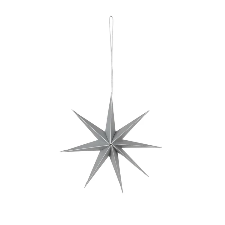 Broste Copenhagen - Christmas Star Decorative pendant, Ø 15 cm, silver