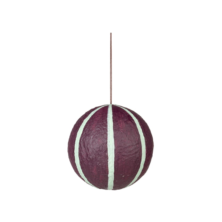 Broste Copenhagen - Sphere Christmas tree ball, Ø 12 cm, blackberry wine