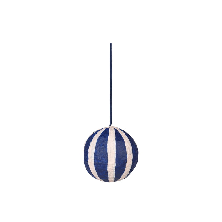 Broste Copenhagen - Sphere Christmas tree ball, Ø 8 cm, intense blue