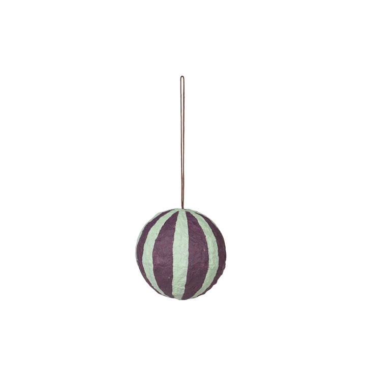 Broste Copenhagen - Sphere Christmas tree ball, Ø 8 cm, blackberry wine
