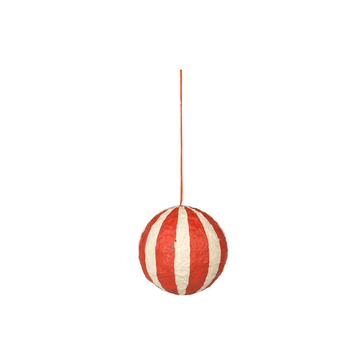 Broste Copenhagen - Sphere Christmas tree ball, Ø 8 cm, pumkin orange