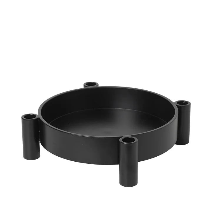 Broste Copenhagen - Silke Candlestick, black