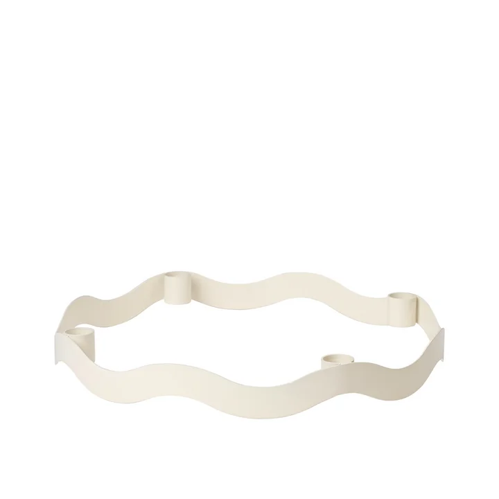 Halo Candlestick, light warm grey from Broste Copenhagen